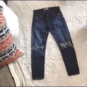 MOUSSY slim button fly 25 jeans